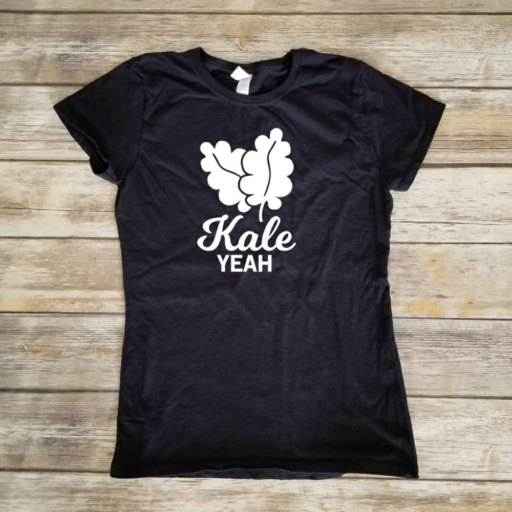 Kale Yeah / Ladies Fitted T-shirt / funny shirt